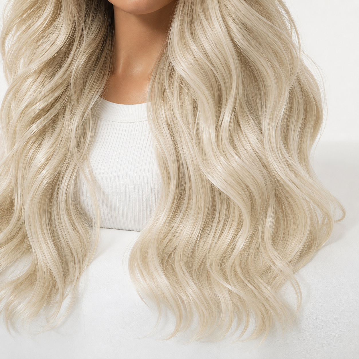 Rooted Golden Blonde 13x6 HD Lace Front Wig | Long Body Wave Lace Wig