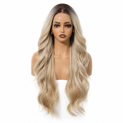 Rooted Blonde 13x6 HD Lace Front Body Wave Wig | Balayage Lace Wig