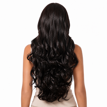 Natural Black 13×6 Lace Front Long Wavy Wig