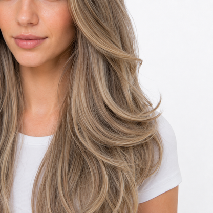 Long Layered Blonde Synthetic Wig with Bangs | Glueless Heat Resistant Wig