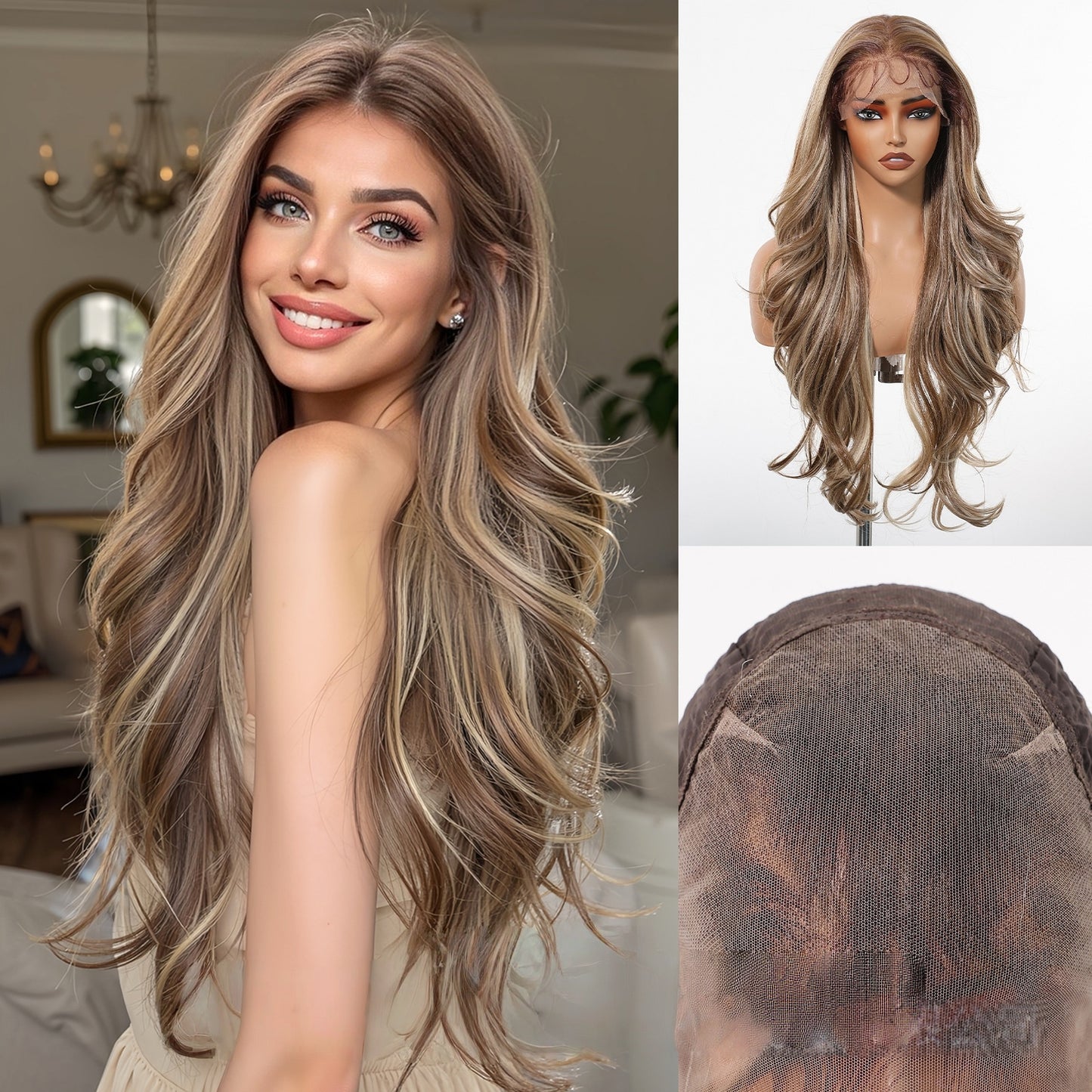 13x6 Lace Front Body Wave Wig Free Part Fully Hand-Tied Natural Hairline