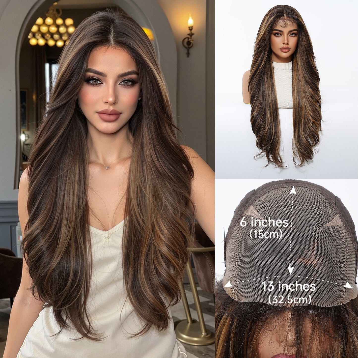 13x6 Lace Front Body Wave Wig Free Part Fully Hand-Tied Natural Hairline